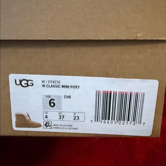 UGG Classic Mini Posy Boots in Tan - Picture 7 of 8